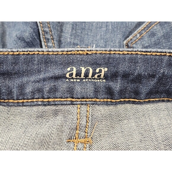 ALK Women's 8 ANA A New Approach Mid Rise Slim Dark Denim Blue Jeans Pants EUC - Picture 4 of 8